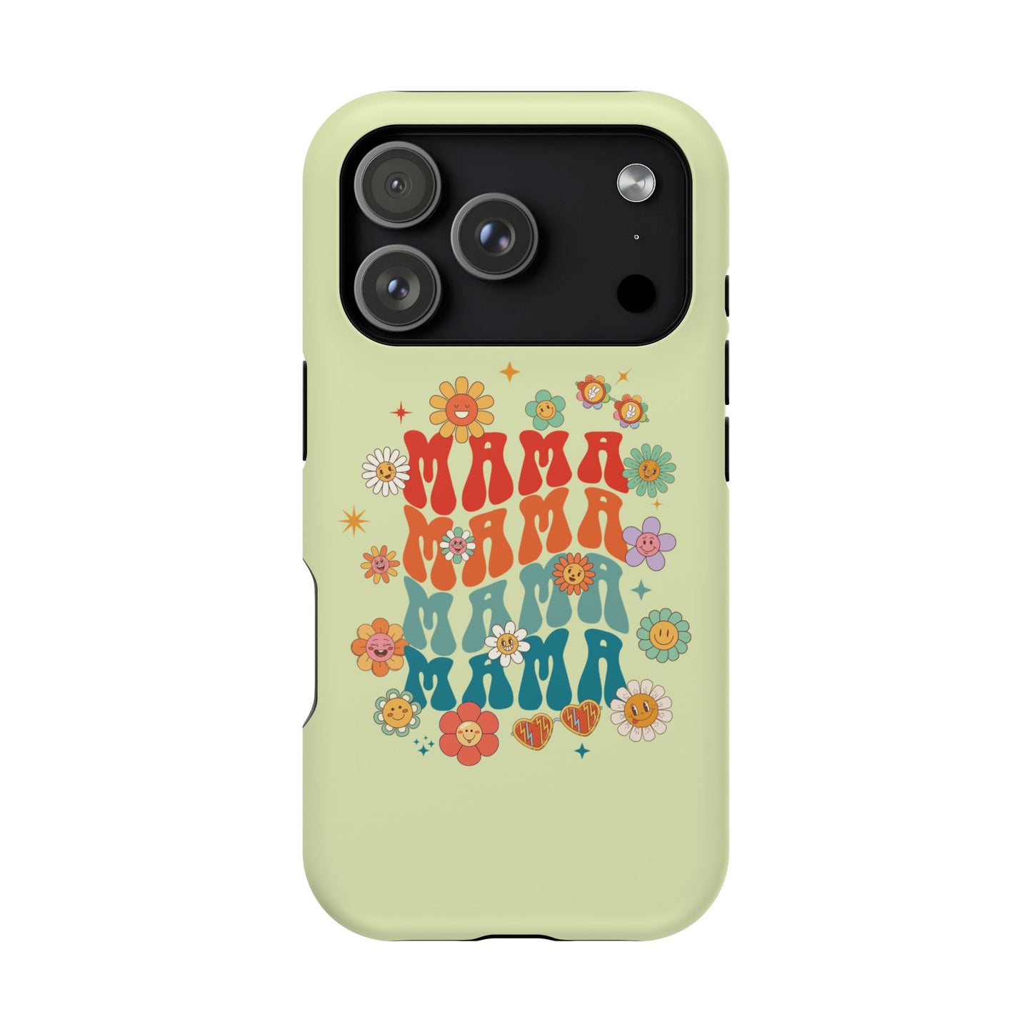 'Mama' Retro Floral Magnetic Impact-Resistant Case