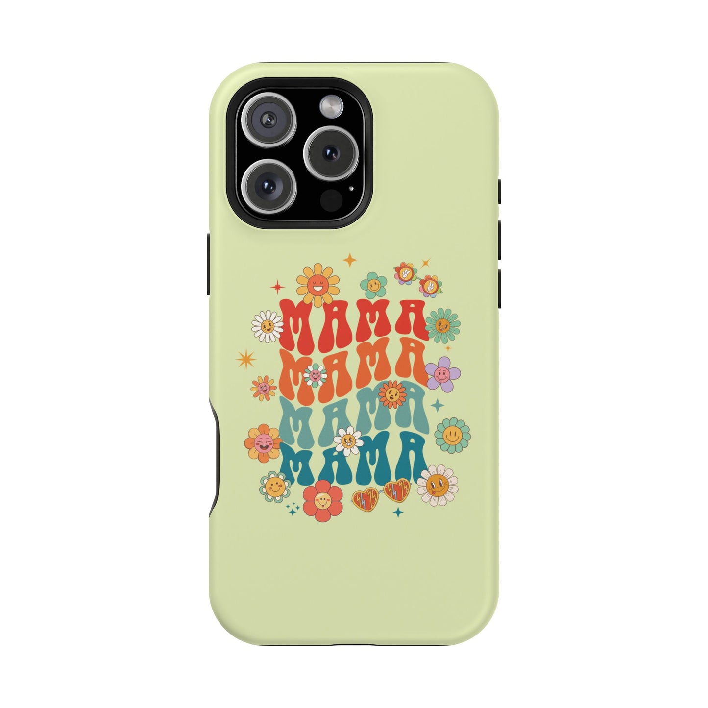 'Mama' Retro Floral Magnetic Impact-Resistant Case