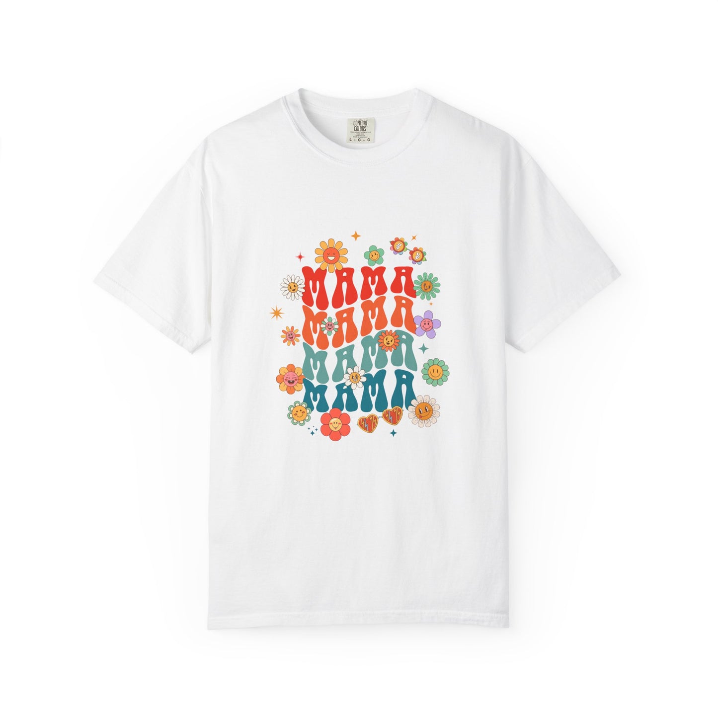 Mama Vibes Floral Retro T-Shirt