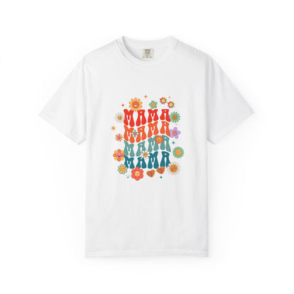 Mama Vibes Floral Retro T-Shirt