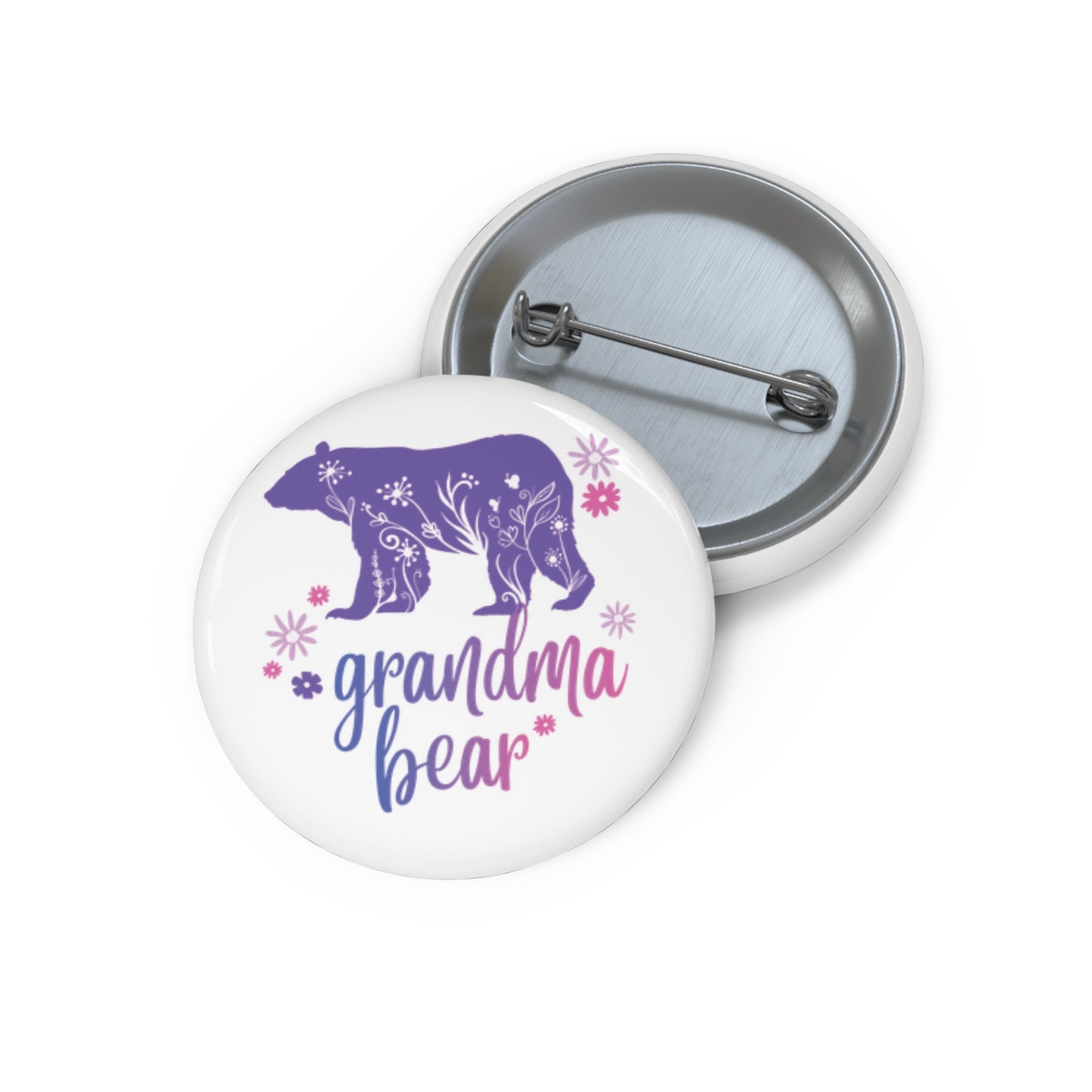Grandma Bear Pin Button