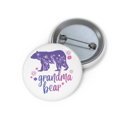 Grandma Bear Pin Button