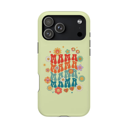 'Mama' Retro Floral Magnetic Impact-Resistant Case
