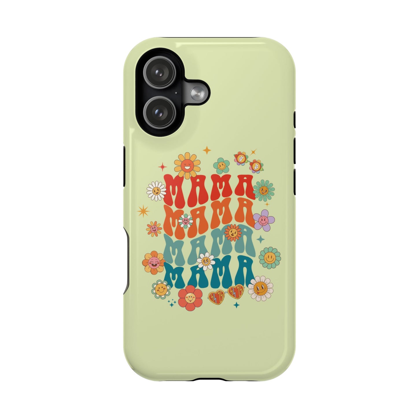 'Mama' Retro Floral Magnetic Impact-Resistant Case