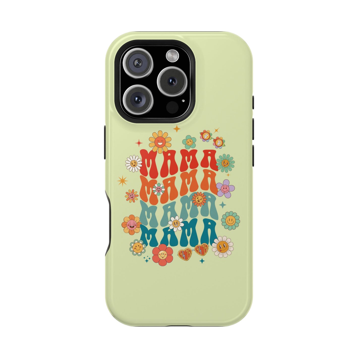 'Mama' Retro Floral Magnetic Impact-Resistant Case