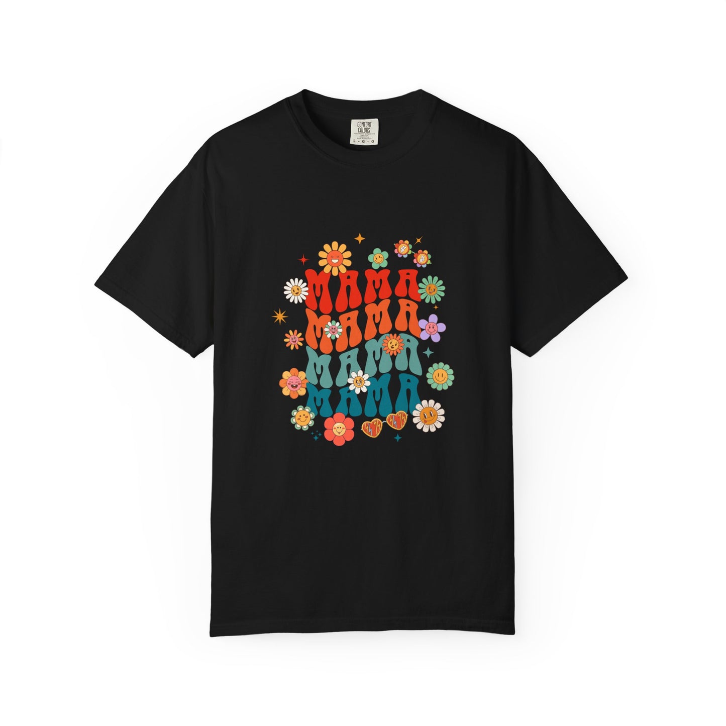 Mama Vibes Floral Retro T-Shirt