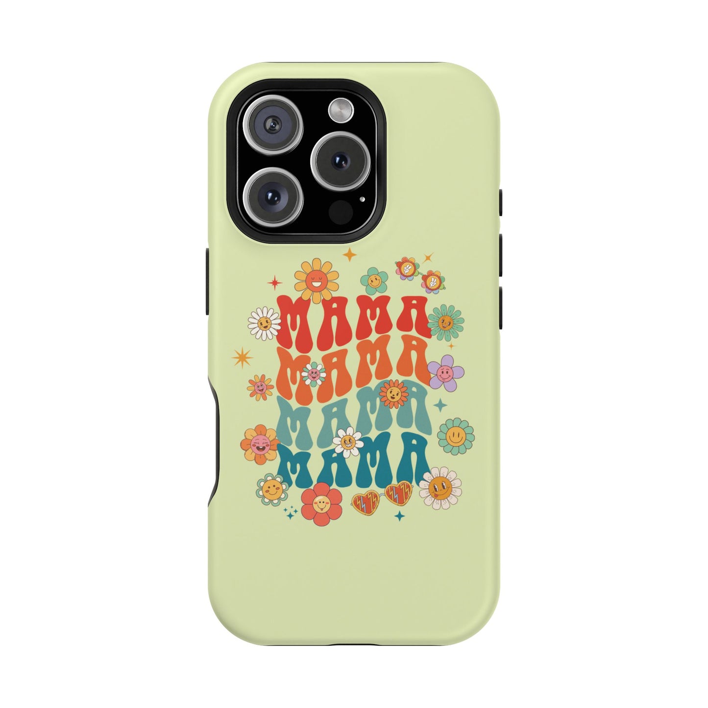 'Mama' Retro Floral Magnetic Impact-Resistant Case