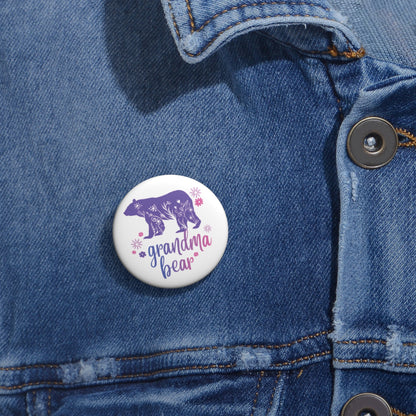 Grandma Bear Pin Button