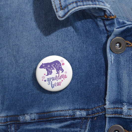 Grandma Bear Pin Button