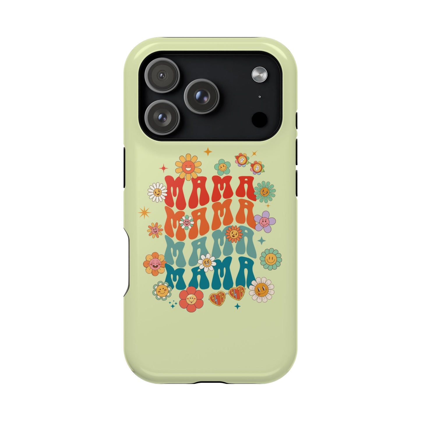 'Mama' Retro Floral Magnetic Impact-Resistant Case